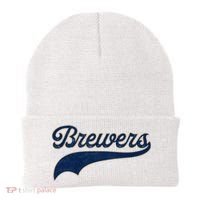 Retro Brewers Sports Fan Varsity Team Name Beanie thumb 0