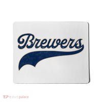 Retro Brewers Sports Fan Varsity Team Name Mousepad thumb 0