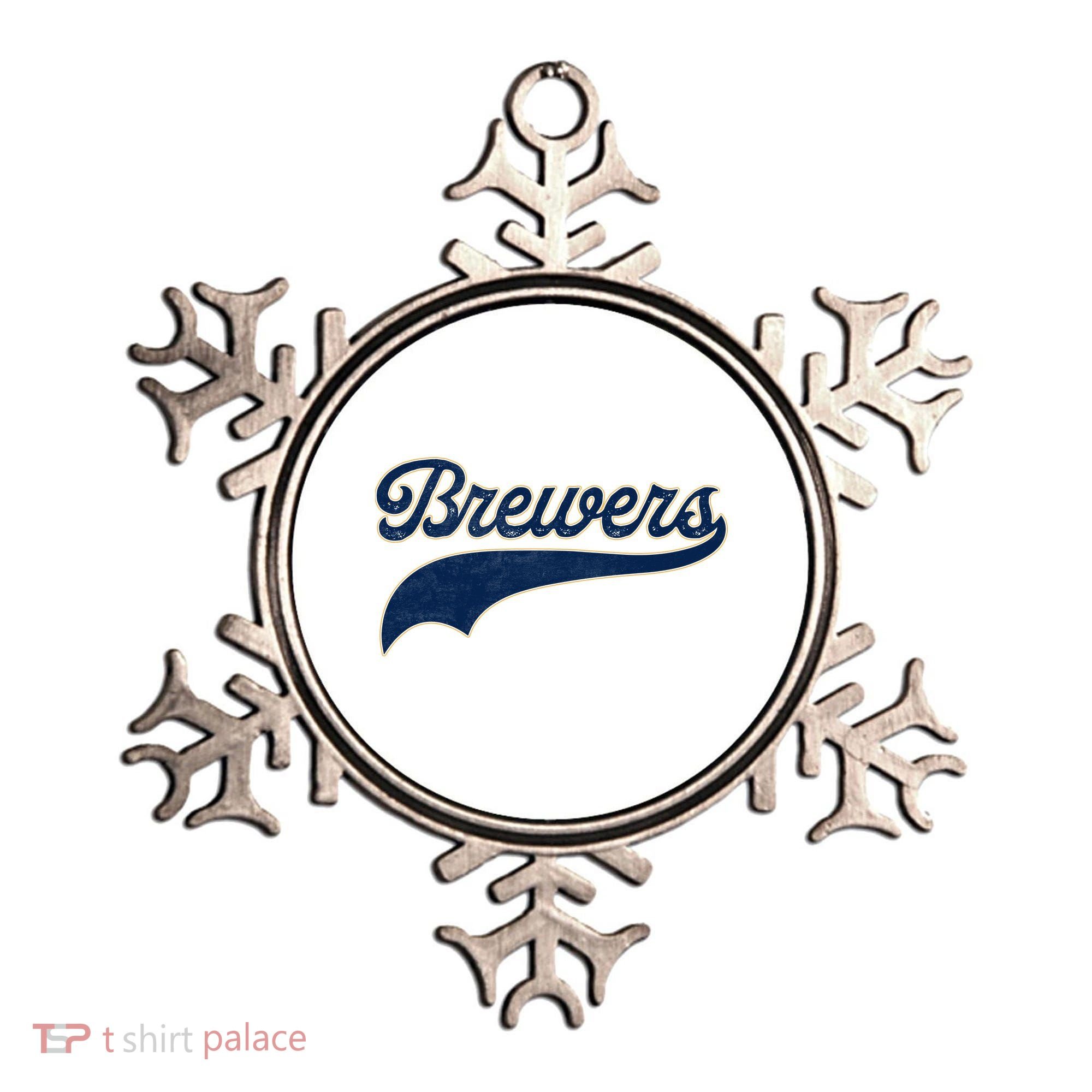 Retro Brewers Sports Fan Varsity Team Name Ornament