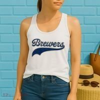Retro Brewers Sports Fan Varsity Team Name Women's Tank Top thumb 2