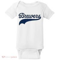 Retro Brewers Sports Fan Varsity Team Name Baby Bodysuit thumb 0