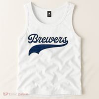 Retro Brewers Sports Fan Varsity Team Name Tank Top thumb 2