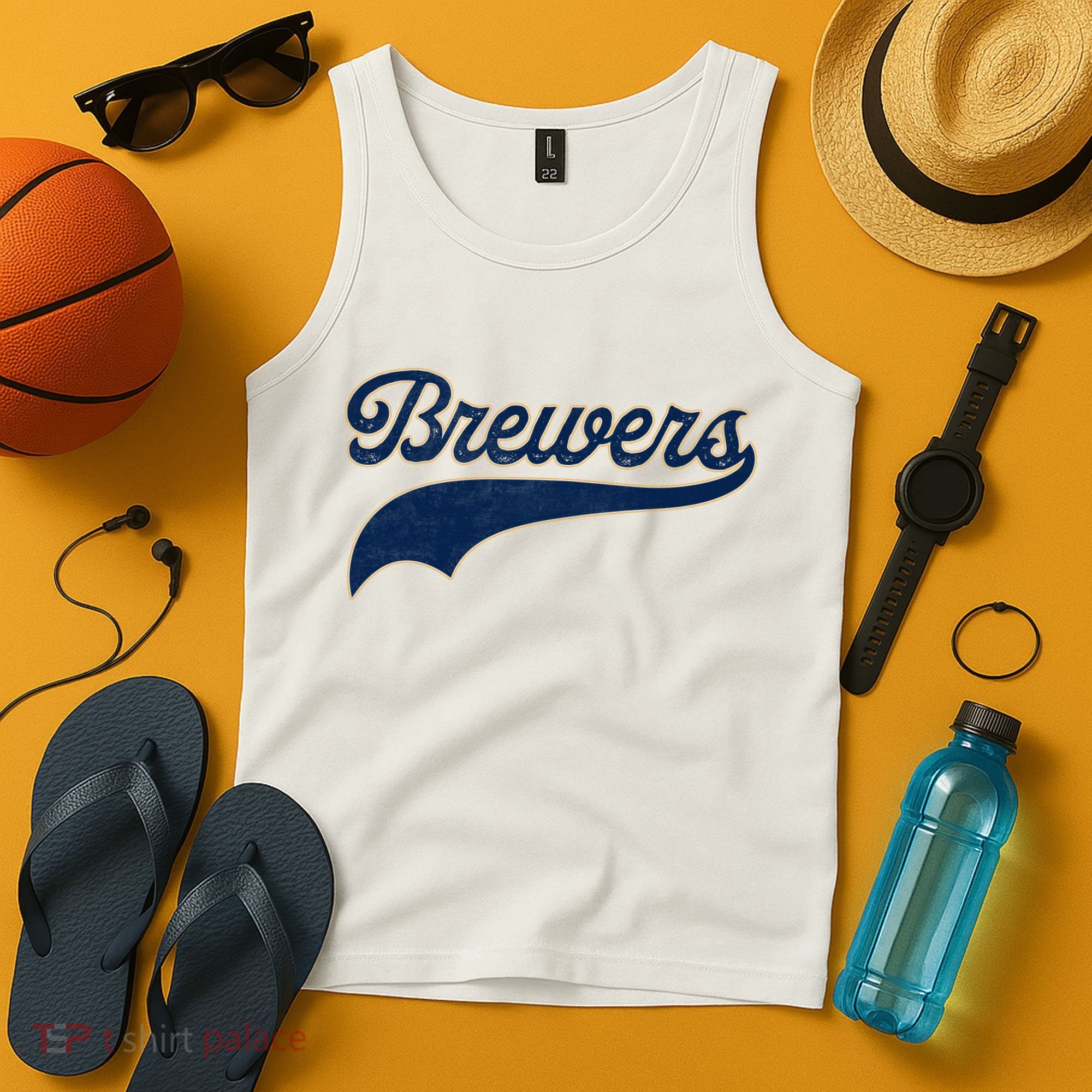 Retro Brewers Sports Fan Varsity Team Name Tank Top