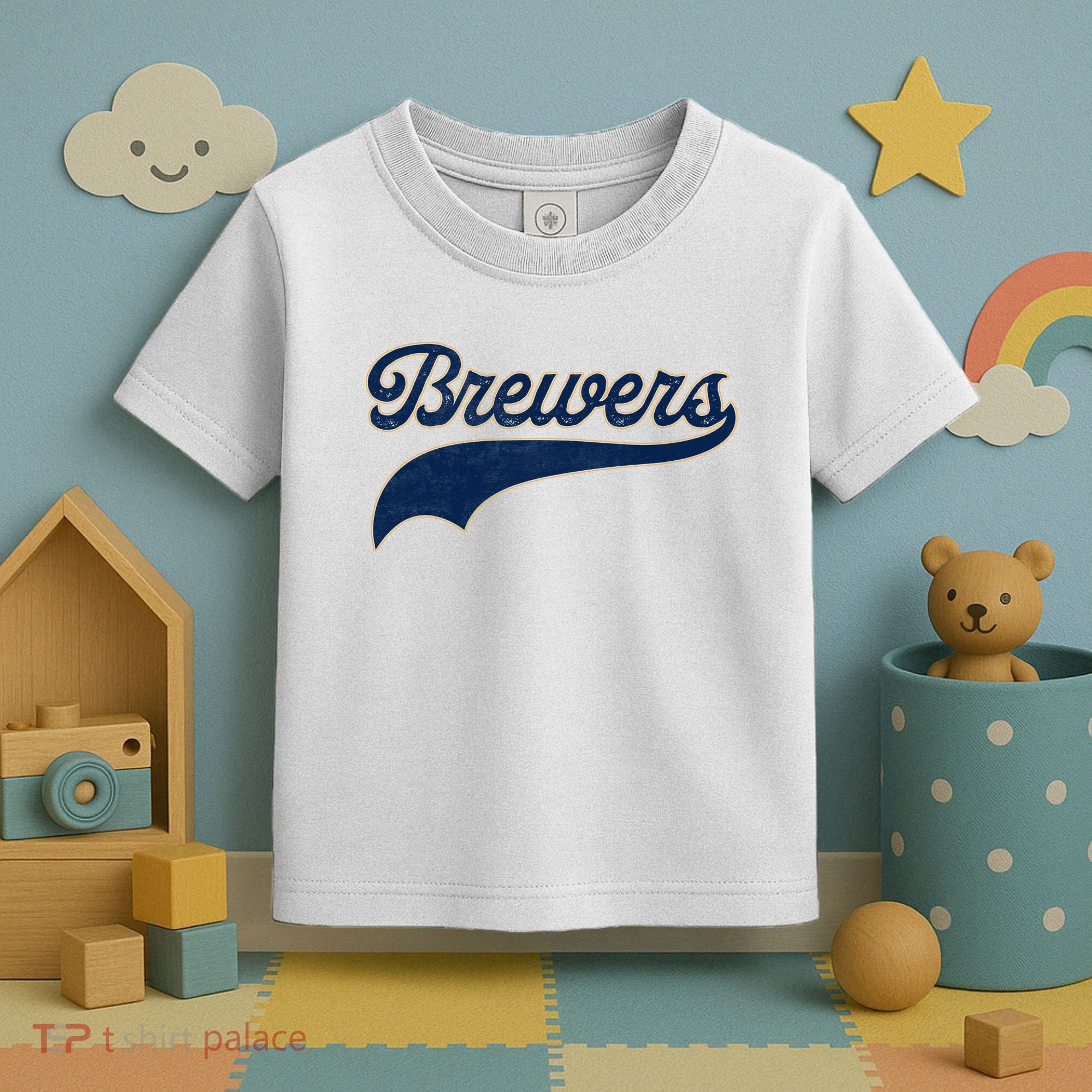 Retro Brewers Sports Fan Varsity Team Name Toddler T-Shirt