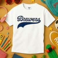 Retro Brewers Sports Fan Varsity Team Name Kids T-Shirt thumb 3