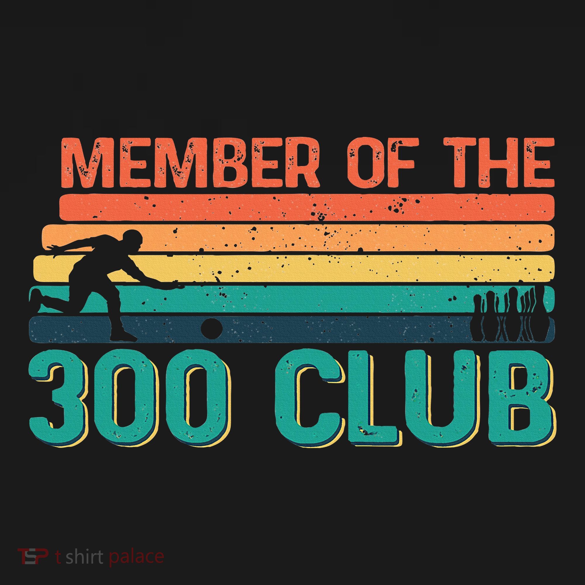 Retro Bowler Silhouette For Member Of The 300 Club Bowling Women's Tank Top
