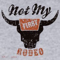 Retro Bull Skull Not My First Rodeo Western Country Cowboy Women's Sweatshirt thumb 2