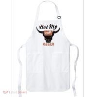 Retro Bull Skull Not My First Rodeo Western Country Cowboy Apron thumb 0