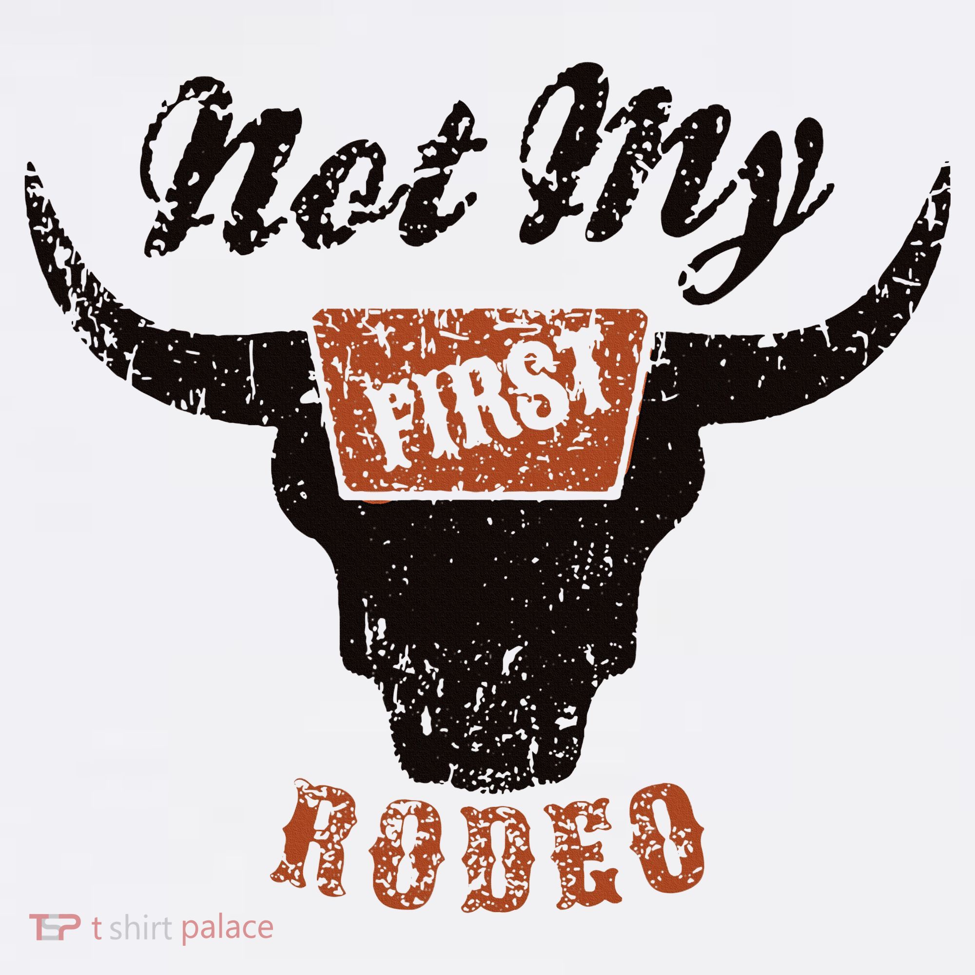 Retro Bull Skull Not My First Rodeo Western Country Cowboy Toddler T-Shirt