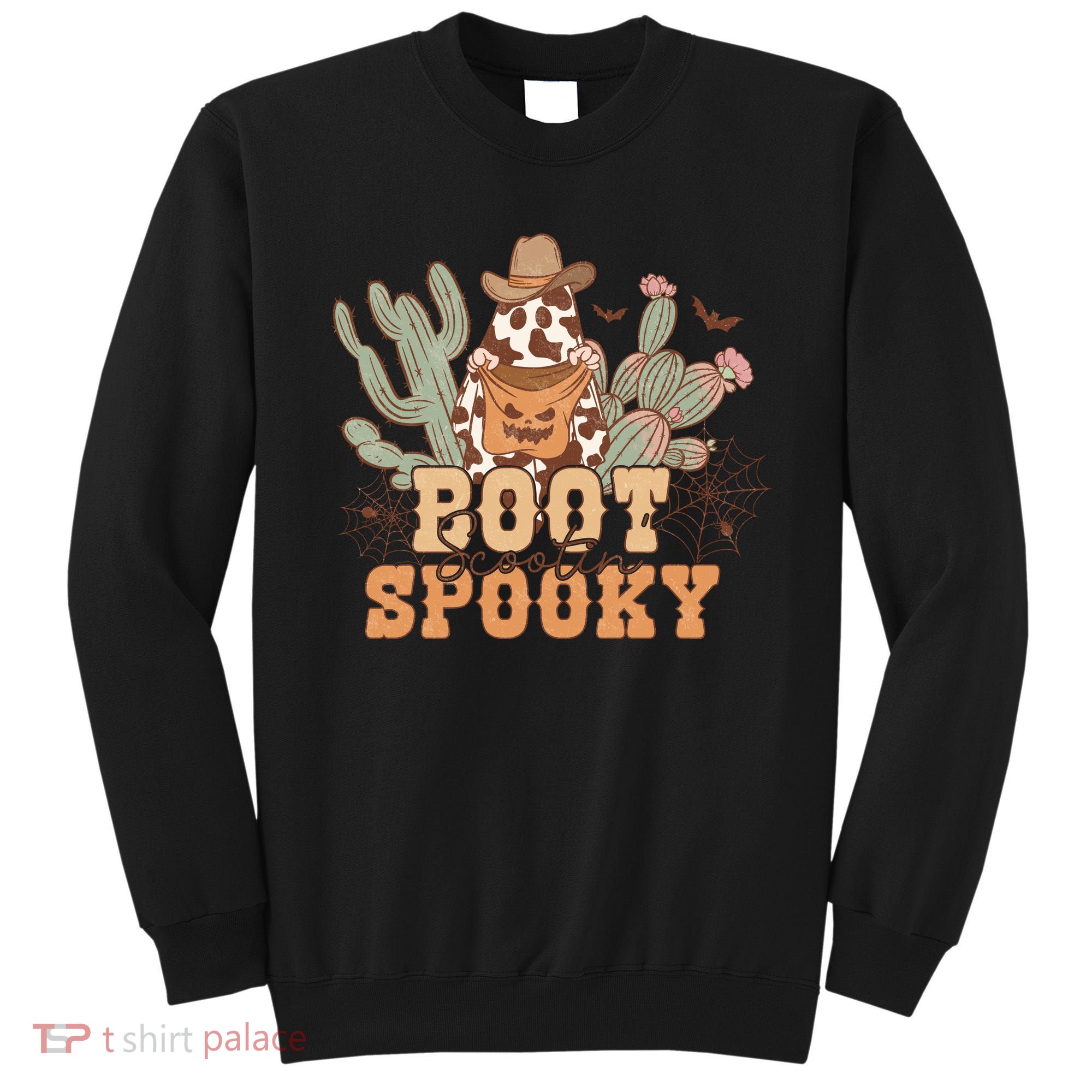 Retro Boot Scootin Spooky Western Halloween Retro Fall Halloween Gift Sweatshirt