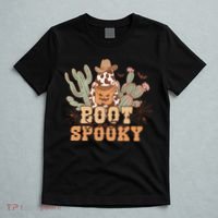 Retro Boot Scootin Spooky Western Halloween Retro Fall Halloween Gift T-Shirt thumb 5