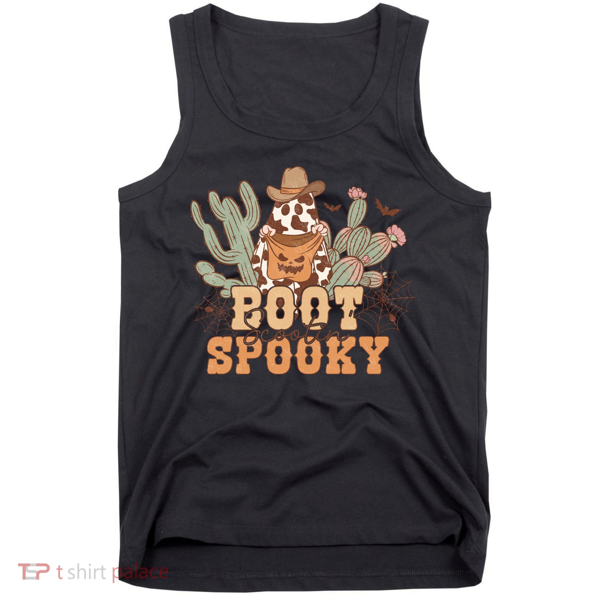 Retro Boot Scootin Spooky Western Halloween Retro Fall Halloween Gift Tank Top