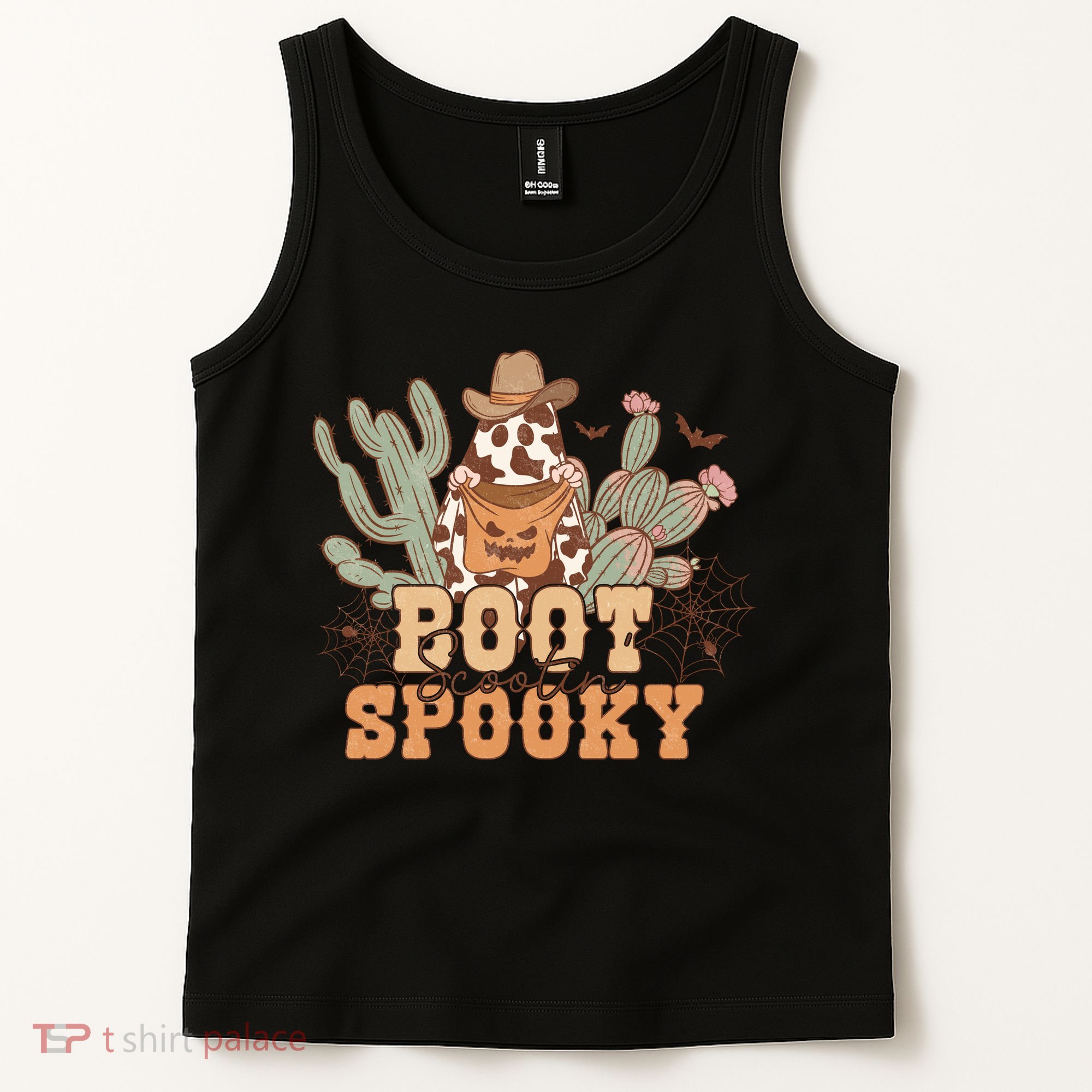 Retro Boot Scootin Spooky Western Halloween Retro Fall Halloween Gift Tank Top