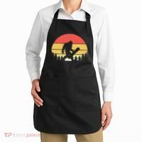 Retro Bigfoot Snowboard Shirt Sasquatch Snowboarding Lovers Apron thumb 2