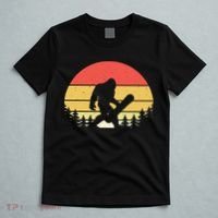 Retro Bigfoot Snowboard Shirt Sasquatch Snowboarding Lovers T-Shirt thumb 5