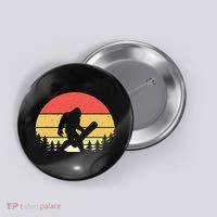 Retro Bigfoot Snowboard Shirt Sasquatch Snowboarding Lovers Button thumb 0