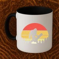 Retro Bigfoot Snowboard Shirt Sasquatch Snowboarding Lovers Coffee Mug thumb 2