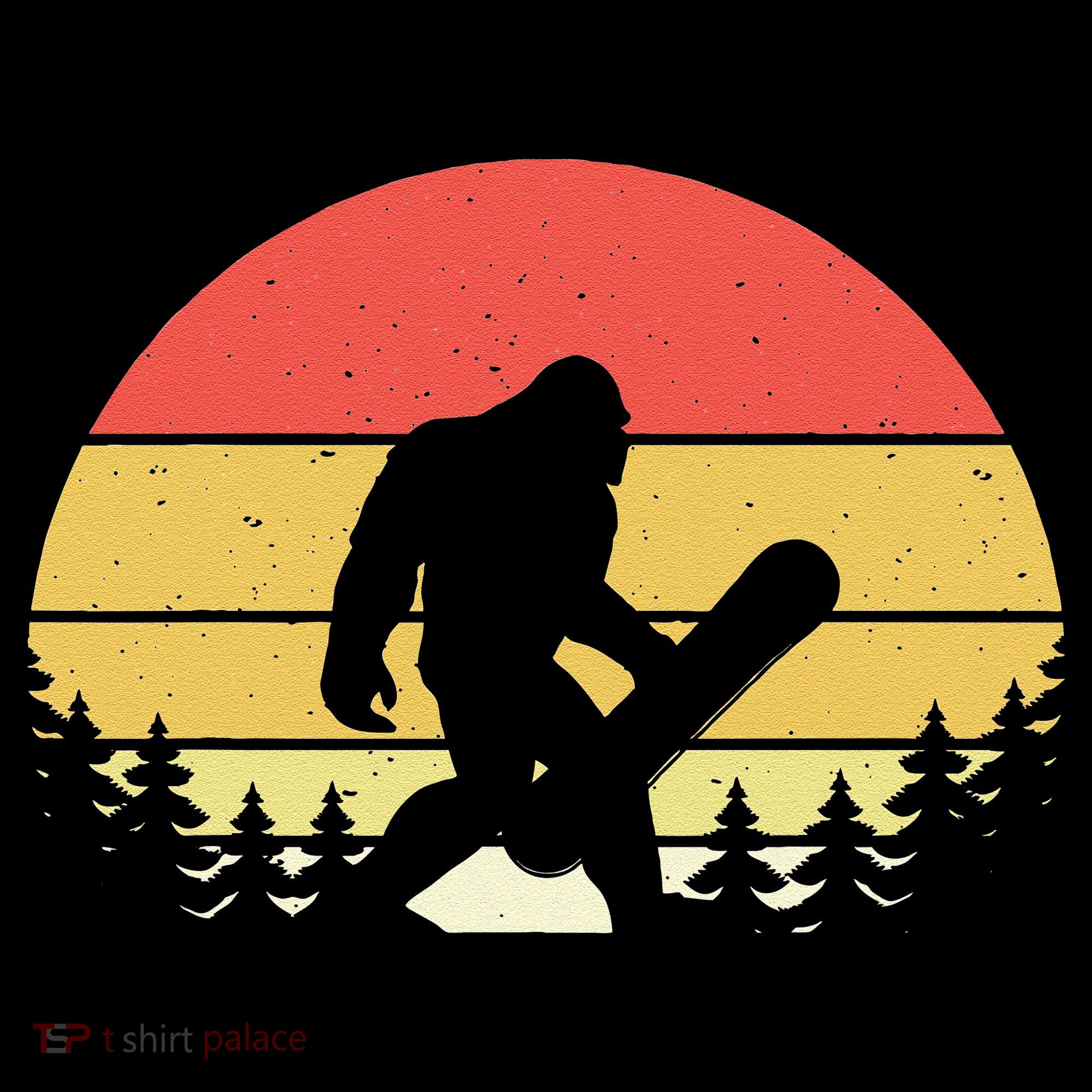 Retro Bigfoot Snowboard Shirt Sasquatch Snowboarding Lovers Coffee Mug