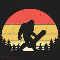 Retro Bigfoot Snowboard Shirt Sasquatch Snowboarding Lovers Beanie thumb 2
