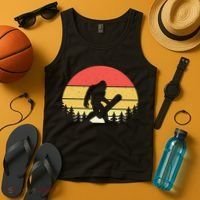 Retro Bigfoot Snowboard Shirt Sasquatch Snowboarding Lovers Tank Top thumb 4