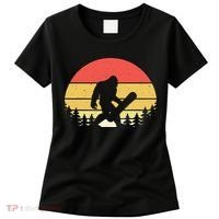 Retro Bigfoot Snowboard Shirt Sasquatch Snowboarding Lovers Women's T-Shirt thumb 0