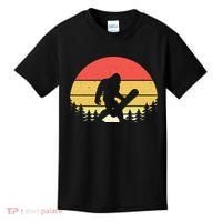 Retro Bigfoot Snowboard Shirt Sasquatch Snowboarding Lovers Kids T-Shirt thumb 0