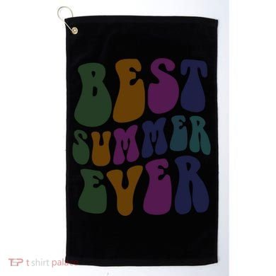 Retro Best Summer Ever Camp Crew Camping Staff Grill Chef Gift Golf Towel