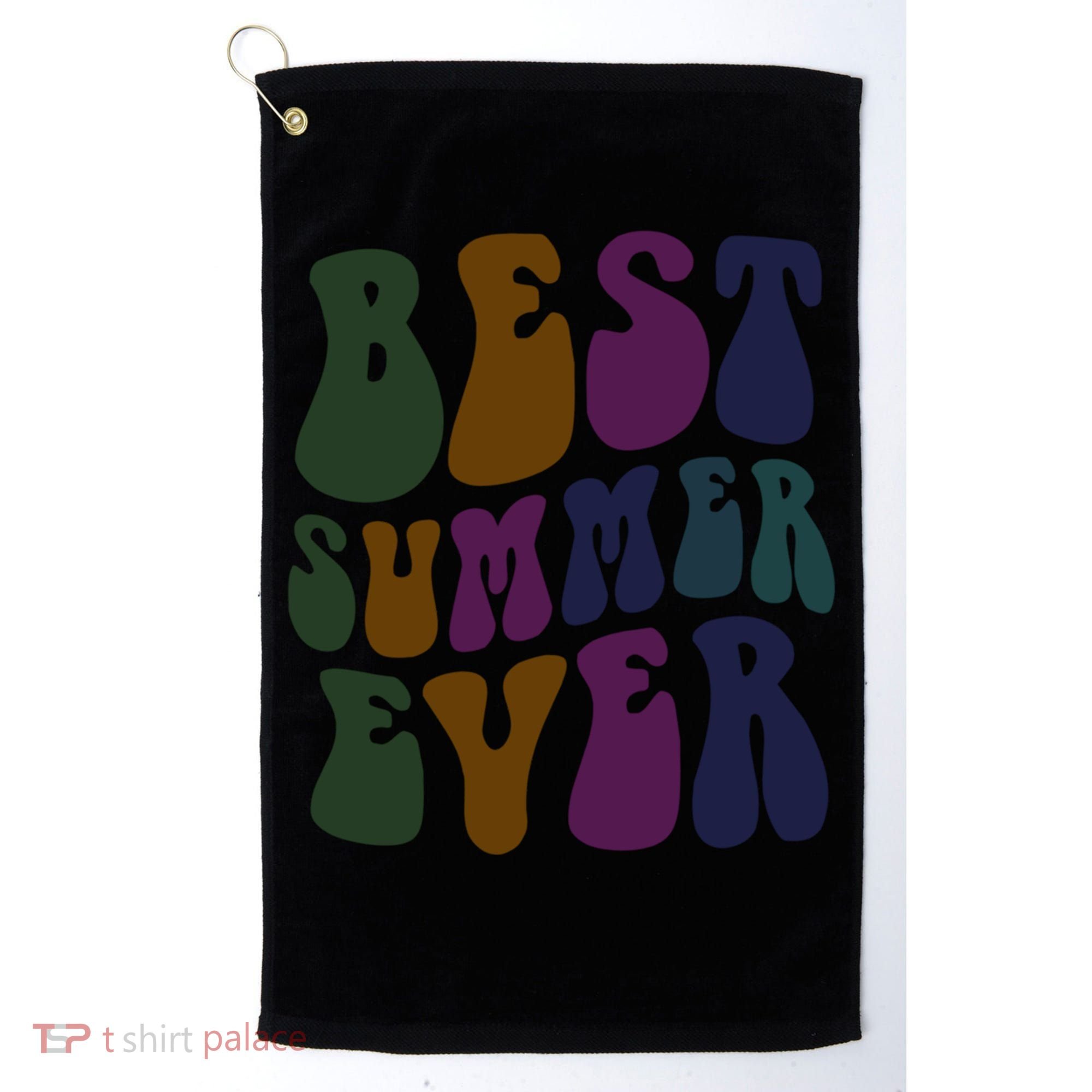 Retro Best Summer Ever Camp Crew Camping Staff Grill Chef Gift Golf Towel