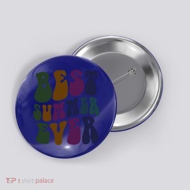 Retro Best Summer Ever Camp Crew Camping Staff Grill Chef Gift Button