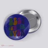 Retro Best Summer Ever Camp Crew Camping Staff Grill Chef Gift Button thumb 0