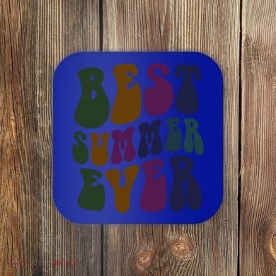 Retro Best Summer Ever Camp Crew Camping Staff Grill Chef Gift Coaster