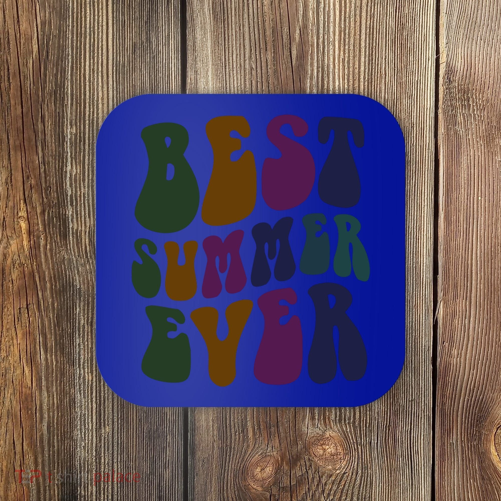 Retro Best Summer Ever Camp Crew Camping Staff Grill Chef Gift Coaster