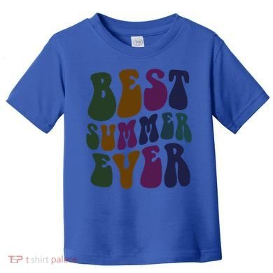 Retro Best Summer Ever Camp Crew Camping Staff Grill Chef Gift Toddler T-Shirt