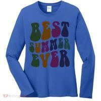 Retro Best Summer Ever Camp Crew Camping Staff Grill Chef Gift Women's Long Sleeve Shirt thumb 0