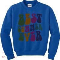 Retro Best Summer Ever Camp Crew Camping Staff Grill Chef Gift Kids Sweatshirt thumb 0