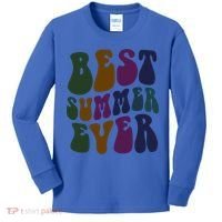 Retro Best Summer Ever Camp Crew Camping Staff Grill Chef Gift Kids Long Sleeve Shirt thumb 0