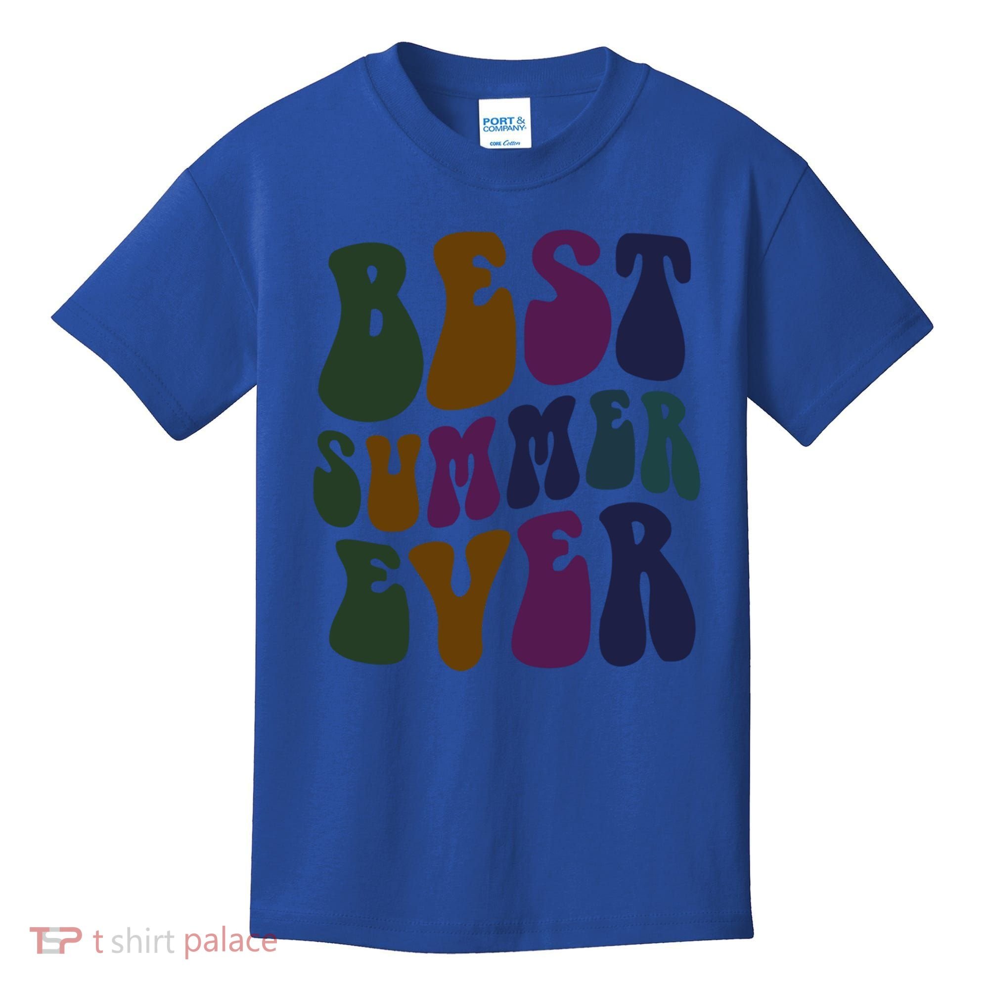 Retro Best Summer Ever Camp Crew Camping Staff Grill Chef Gift Kids T-Shirt