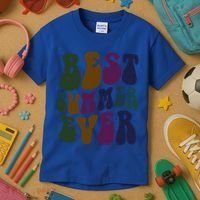 Retro Best Summer Ever Camp Crew Camping Staff Grill Chef Gift Kids T-Shirt thumb 3