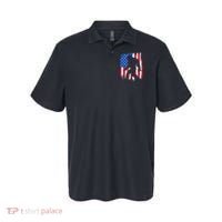 Retro Bigfoot Silhouette USA Flag Sasquatch Lovers July 4th Polo thumb 0