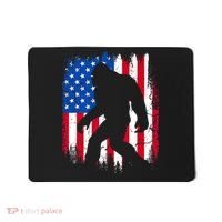 Retro Bigfoot Silhouette USA Flag Sasquatch Lovers July 4th Mousepad thumb 0