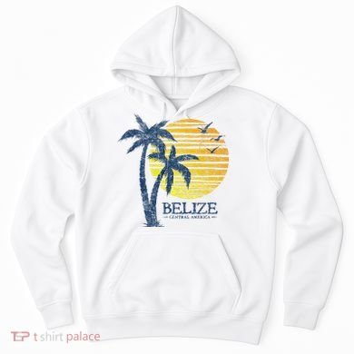 Retro Belize Souvenir Vintage Sunset Hoodie