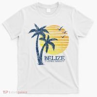 Retro Belize Souvenir Vintage Sunset T-Shirt thumb 0