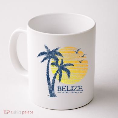 Retro Belize Souvenir Vintage Sunset Coffee Mug