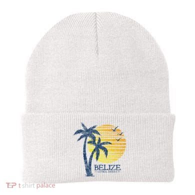 Retro Belize Souvenir Vintage Sunset Beanie