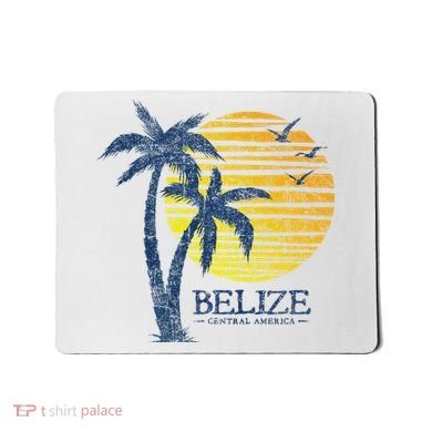 Retro Belize Souvenir Vintage Sunset Mousepad