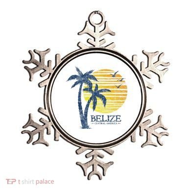 Retro Belize Souvenir Vintage Sunset Ornament