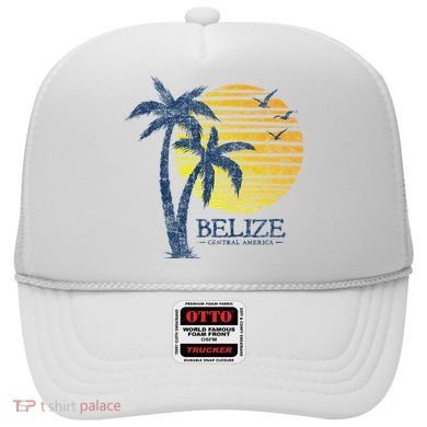 Retro Belize Souvenir Vintage Sunset Hat