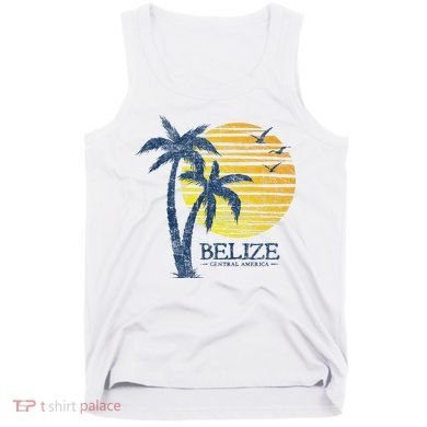 Retro Belize Souvenir Vintage Sunset Tank Top