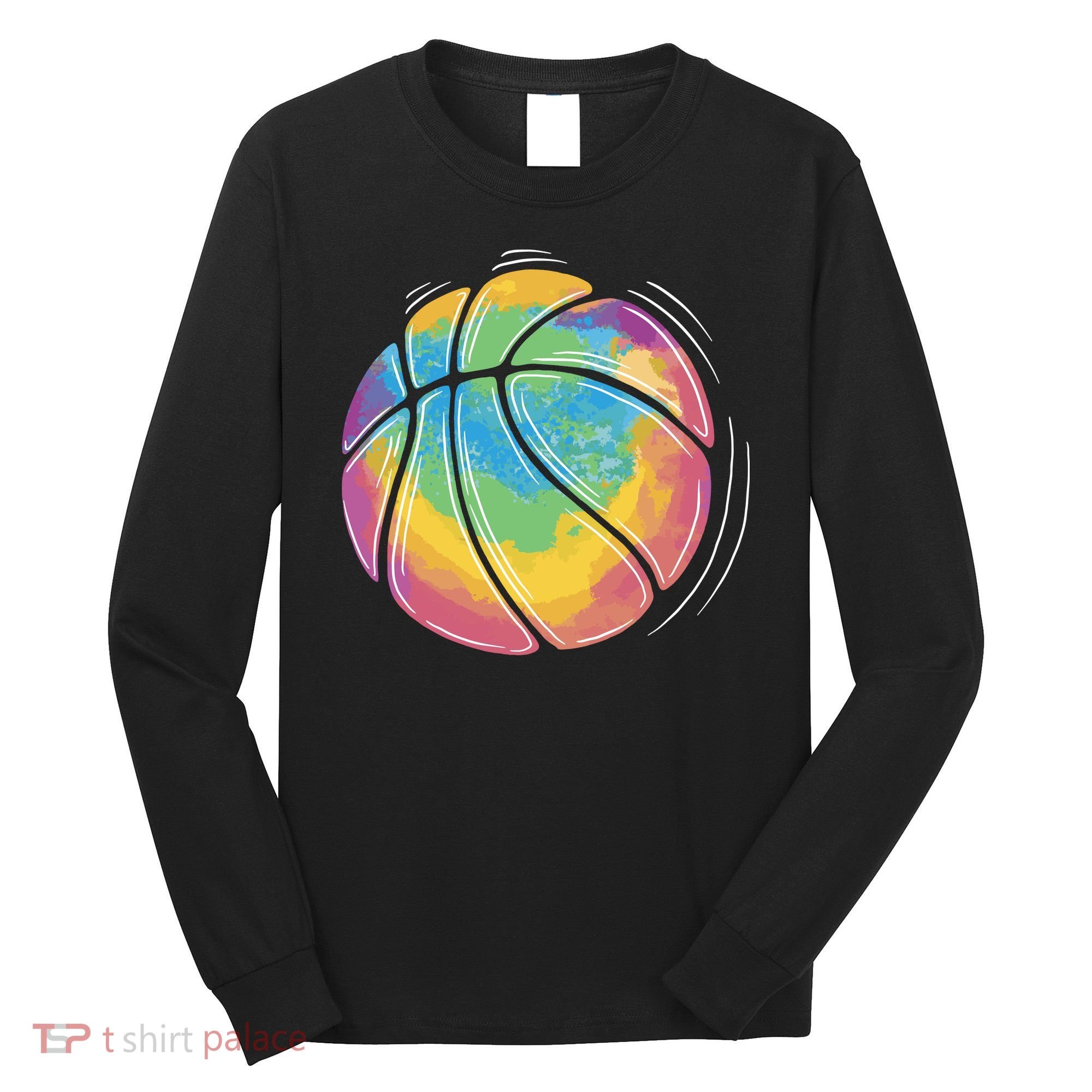 Rainbow Basketball Sport Long Sleeve Shirt