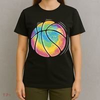Rainbow Basketball Sport T-Shirt thumb 4